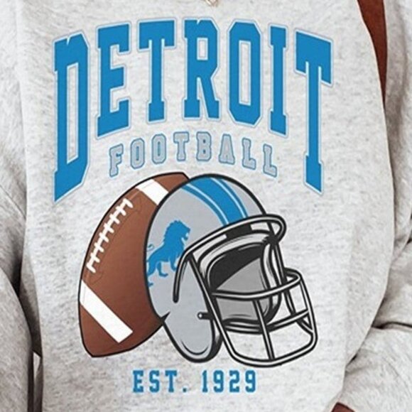 Vintage Detroit Lions Sweatshirt Retro NFL Crewneck Football Fan Gift Classic 79 - Picture 2 of 5